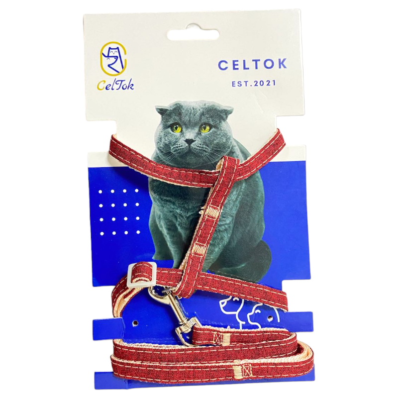 CT2986 1 Pieza De Pechera y ! Pieza Correa Para Gato