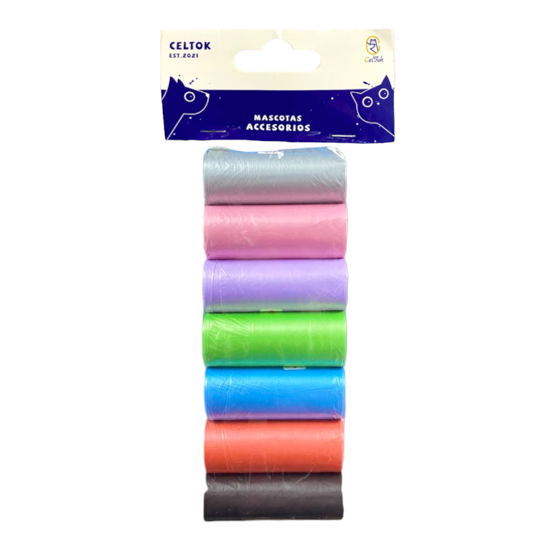 CT9855 7 Rollos Bolsas De Basura Para Mascota