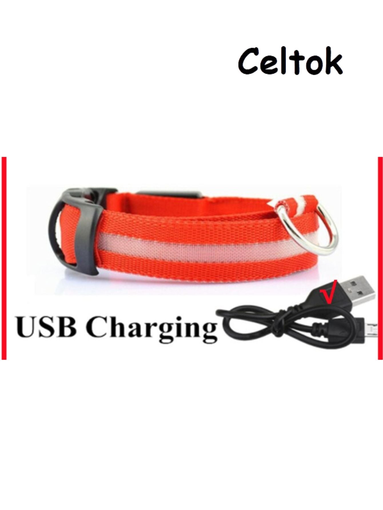 CT1804 1 Pieza De Collar De Luz LED De USB Recargable