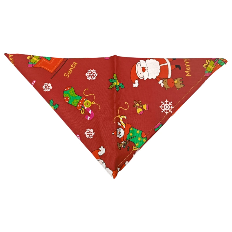 CT9782 1 Pieza De Collar De Pañuelo Para Mascotas Con Diseño Navideño