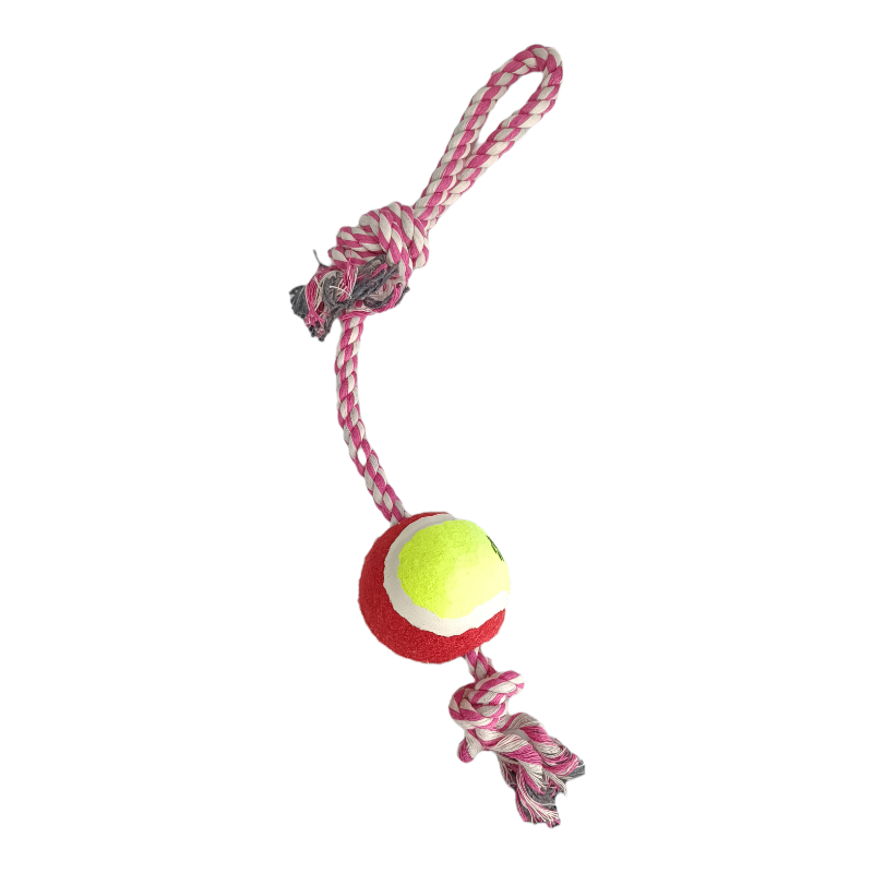 60102 1 Pieza Juguete De Pelota Tenis Con Cuerda Para Mascota