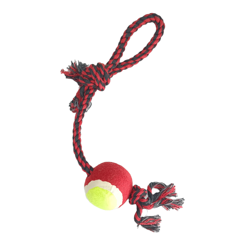 60102 1 Pieza Juguete De Pelota Tenis Con Cuerda Para Mascota