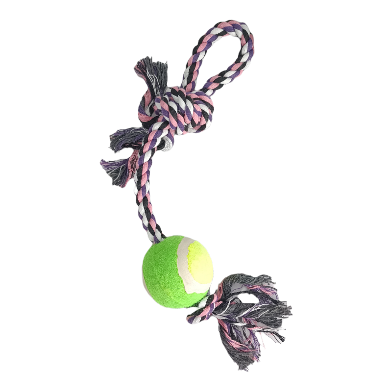 60102 1 Pieza Juguete De Pelota Tenis Con Cuerda Para Mascota