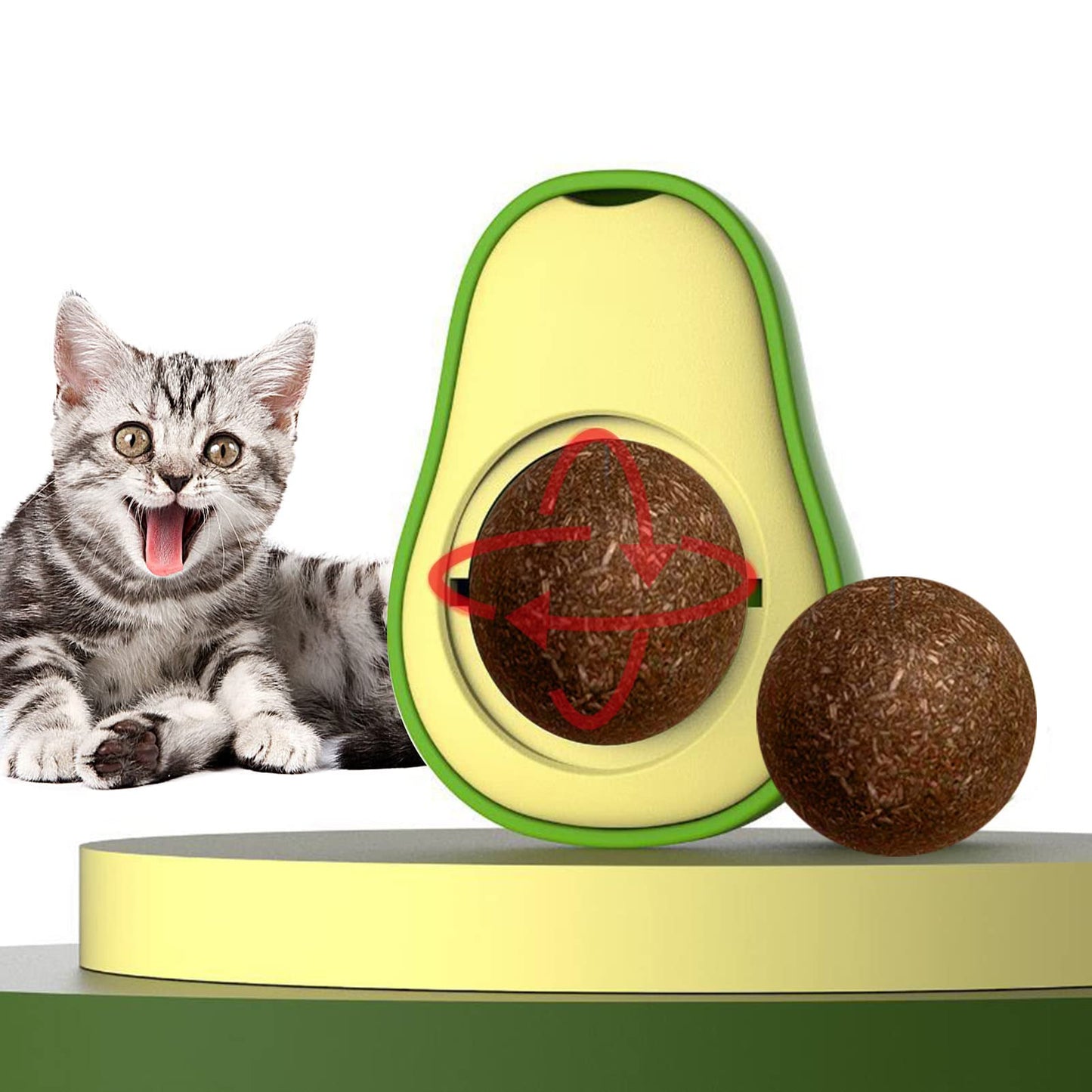 CT9791 1 Pieza De Catnip Juguete Aguacate Y Bola Golosina Para Gato